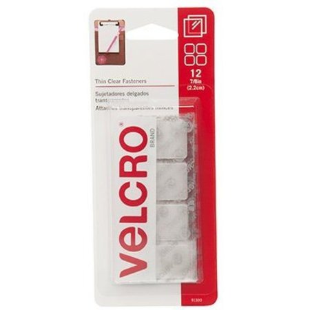 VELCRO BRAND 78 CLR Hook And Loop Squares 91330
